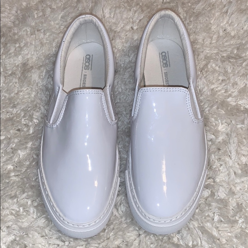 White Slip-On Sneakers